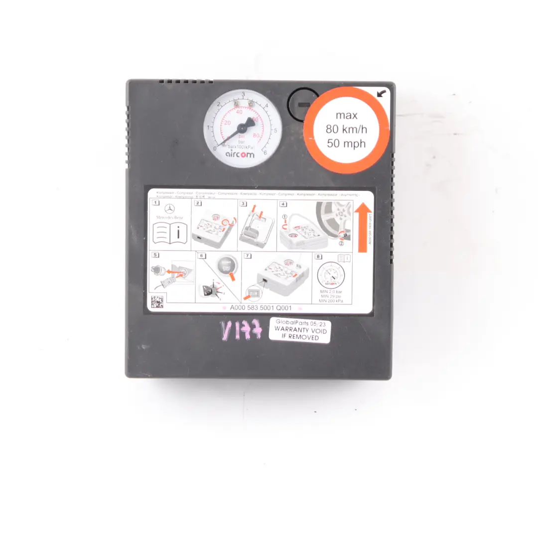 W118 W177 W247 Pompa gonfiaggio pneumatici Compressore per Mercedes con numero di parte A0005835001 Mercedes W118 W177 W247 Pompa gonfiaggio pneumatici Compressore - SKU A0005835001 - Numero di parte A0005835001