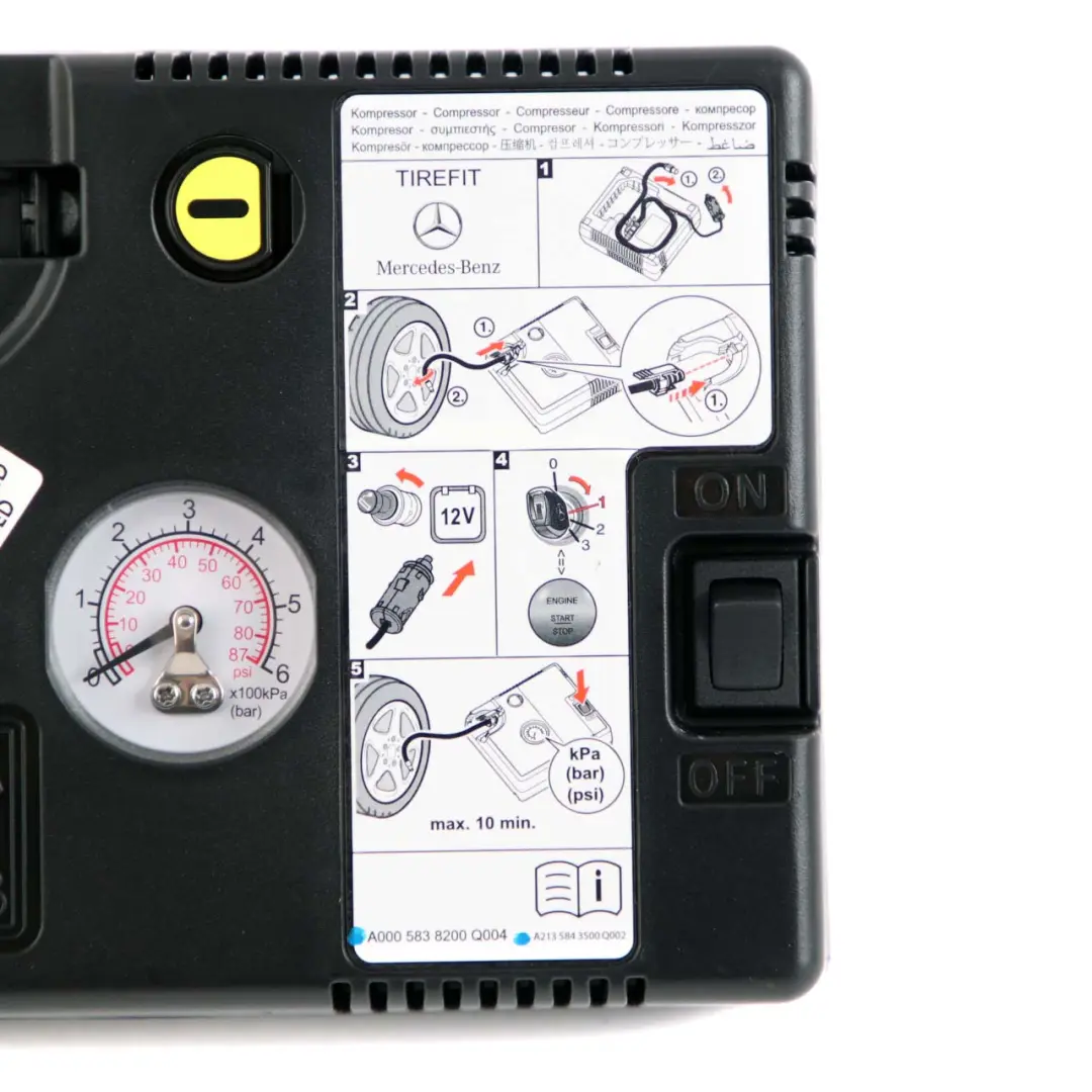 Tyre Inflation Air Pump Compressor to Mercedes W206 W213 W247 with Part number A0005838200 Mercedes W206 W213 W247 Tyre Inflation Air Pump Compressor - SKU A0005838200 - Part number A0005838200