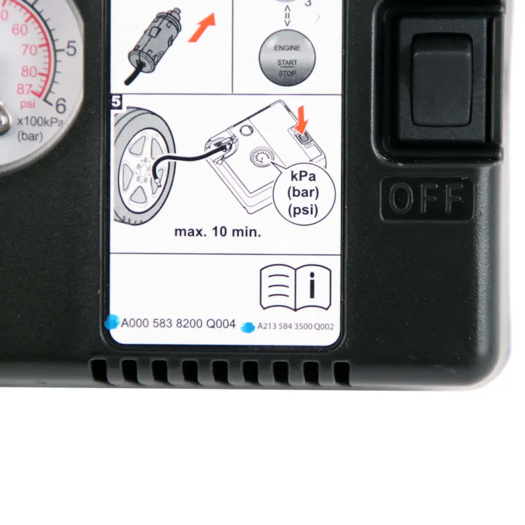 Inflado neumáticos Bomba de aire Compresor para Mercedes W206 W213 W247 con número de pieza A0005838200 Mercedes W206 W213 W247 Inflado neumáticos Bomba de aire Compresor - SKU A0005838200 - Número de pieza A0005838200