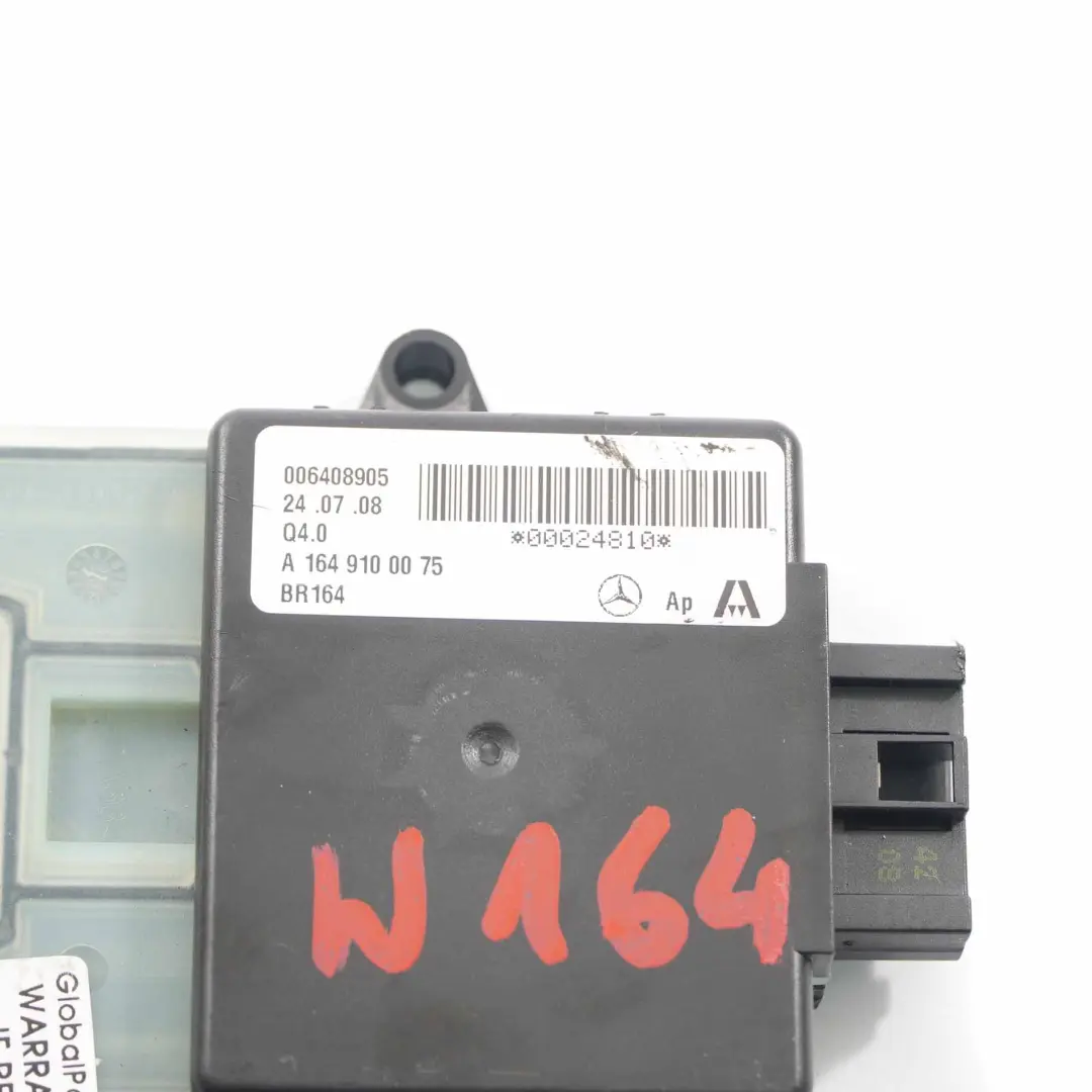 Mercedes ML W164 Módulo Lumbar Unidad de Control Asiento Delantero - SKU A1649100075 - Número de pieza A1649100075