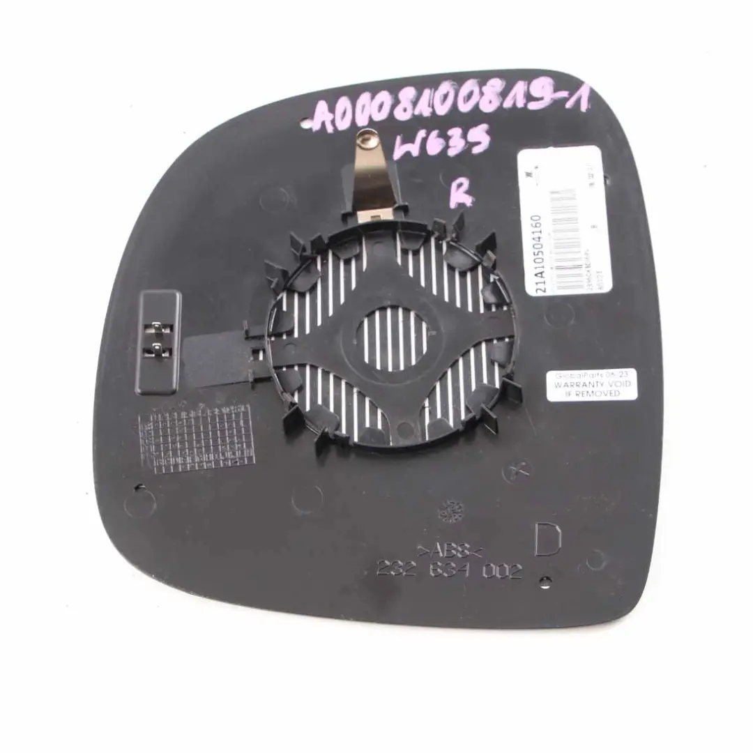 Spiegelglas Außenspiegel Rechts für Mercedes Vito W639 mit Teilenummer A0008100819 Mercedes Vito W639 Spiegelglas Außenspiegel Rechts - SKU A0008100819-1 - Teilenummer A0008100819