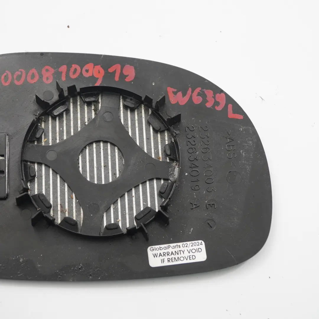 Rétroviseur en verre chauffant Porte gauche pour Mercedes Vito W639 à propos du numéro de pièce A0008100919 Mercedes Vito W639 Rétroviseur en verre chauffant Porte gauche - SKU A0008100919 - Numéro de pièce A0008100919