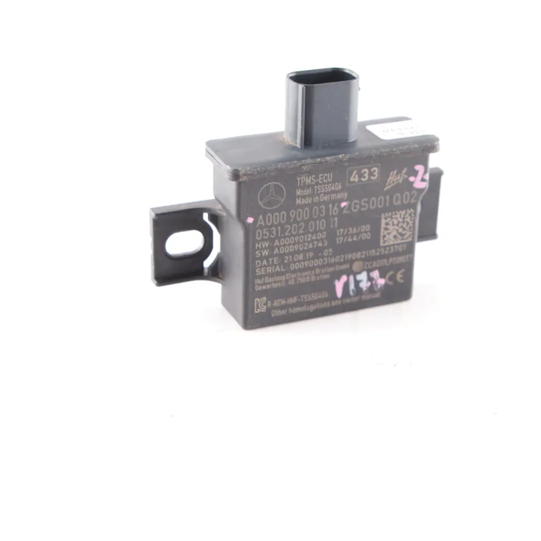 Moduł czujnika ciśnienia w oponach TPMS ECU do Mercedes W177 W247 o numerze A0009000316 Mercedes W177 W247 Moduł czujnika ciśnienia w oponach TPMS ECU - SKU A0009000316 - Numer Części A0009000316