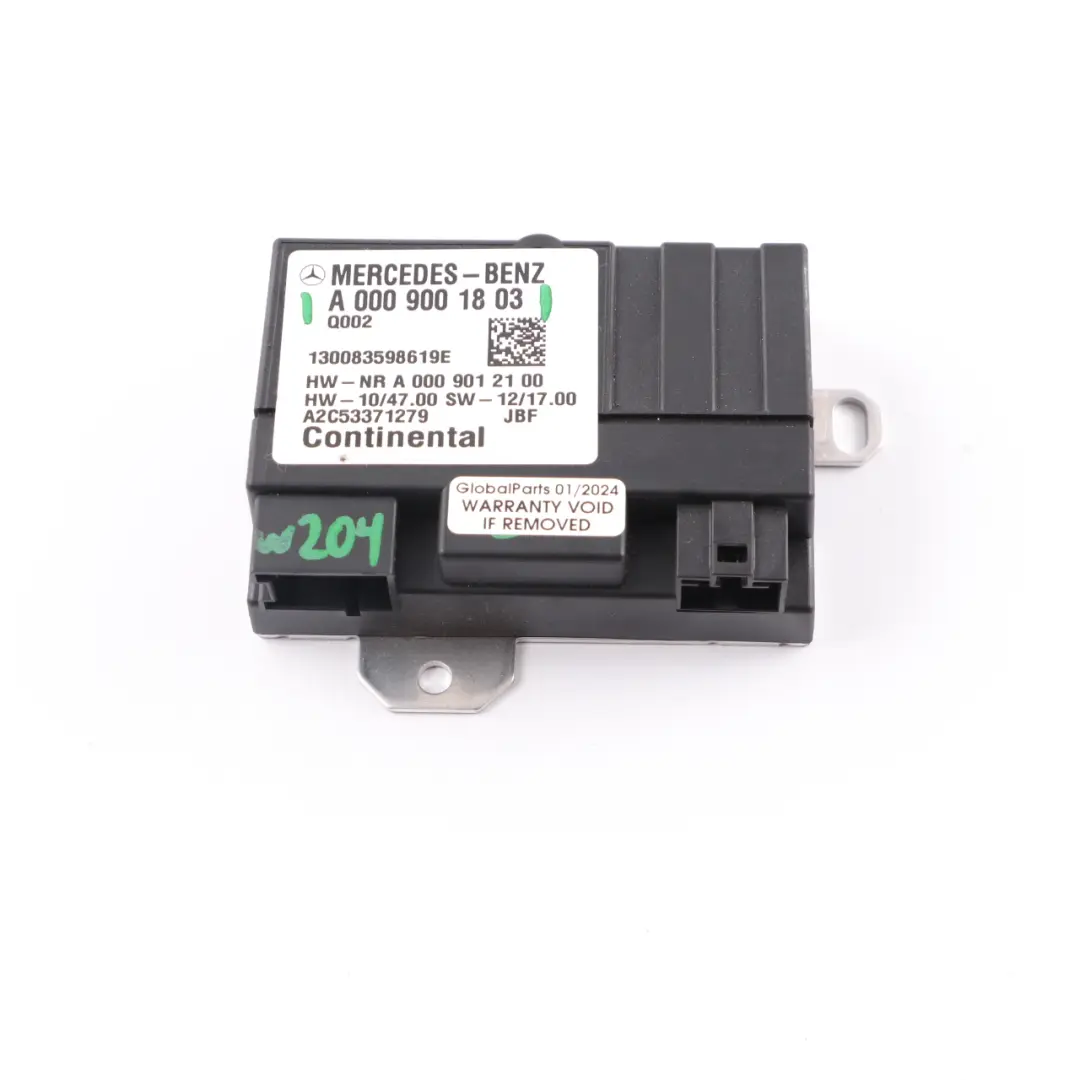Pump Control Module to Mercedes W176 W204 C207 C218 W246 Fuel with Part number A0009001803 Mercedes W176 W204 C207 C218 W246 Fuel Pump Control Module - SKU A0009001803 - Part number A0009001803