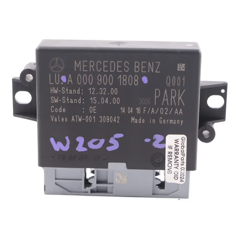 PDC Trunk Control Unit Module to Mercedes W205 Park Assist with Part number A0009001808 Mercedes W205 Park Assist PDC Trunk Control Unit Module - SKU A0009001808 - Part number A0009001808