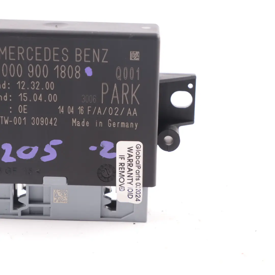 PDC Módulo de la unidad control maletero para Mercedes W205 Park Assist con número de pieza A0009001808 Mercedes W205 Park Assist PDC Módulo de la unidad control maletero - SKU A0009001808 - Número de pieza A0009001808