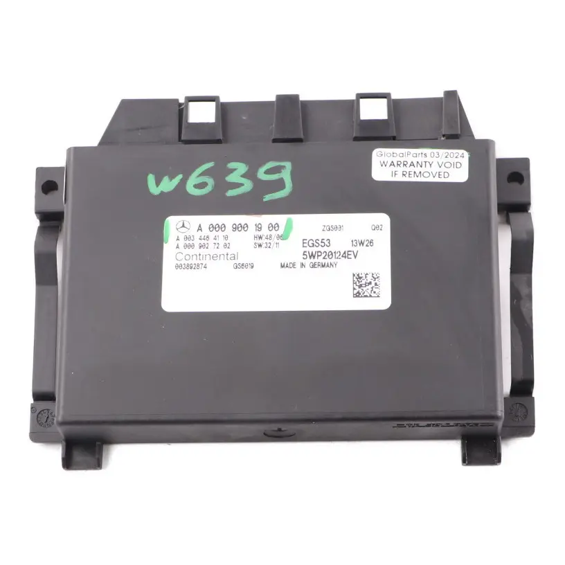 Mercedes W639 Automatic Gearbox EGS Control Unit Transmission Module A0009001900