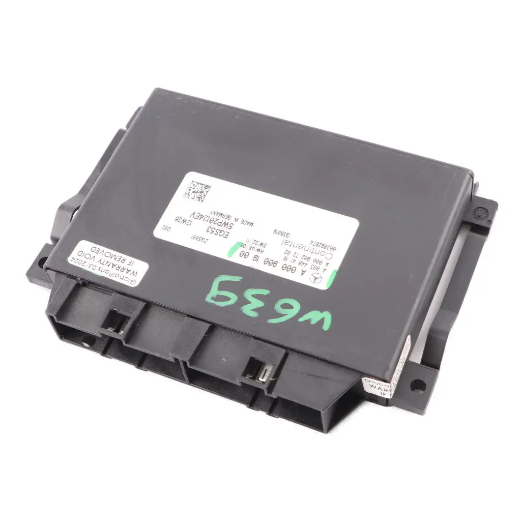 Mercedes W639 Caja cambios automática EGS control Módulo transmisión - SKU A0009001900 - Número de pieza A0009001900