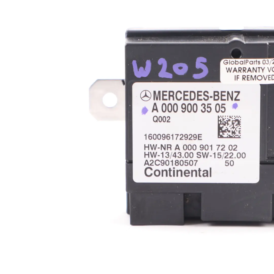  Module Mercedes W205 Fuel Pump Control Module In Trunk Rear ECU - SKU A0009003505 - Part number A0009003505