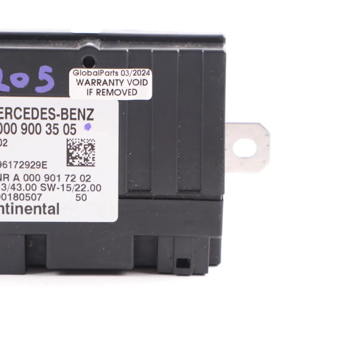 Mercedes W205 Module contrôle pompe carburant coffre arrière ECU - SKU A0009003505 - Numéro de pièce A0009003505