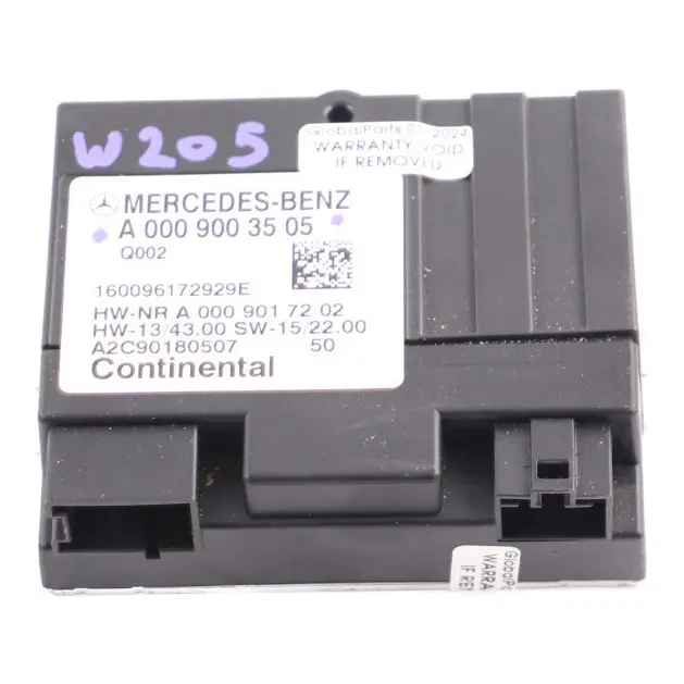  Module Mercedes W205 Fuel Pump Control Module In Trunk Rear ECU - SKU A0009003505 - Part number A0009003505