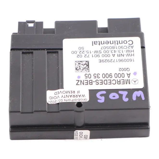  Module Mercedes W205 Fuel Pump Control Module In Trunk Rear ECU - SKU A0009003505 - Part number A0009003505