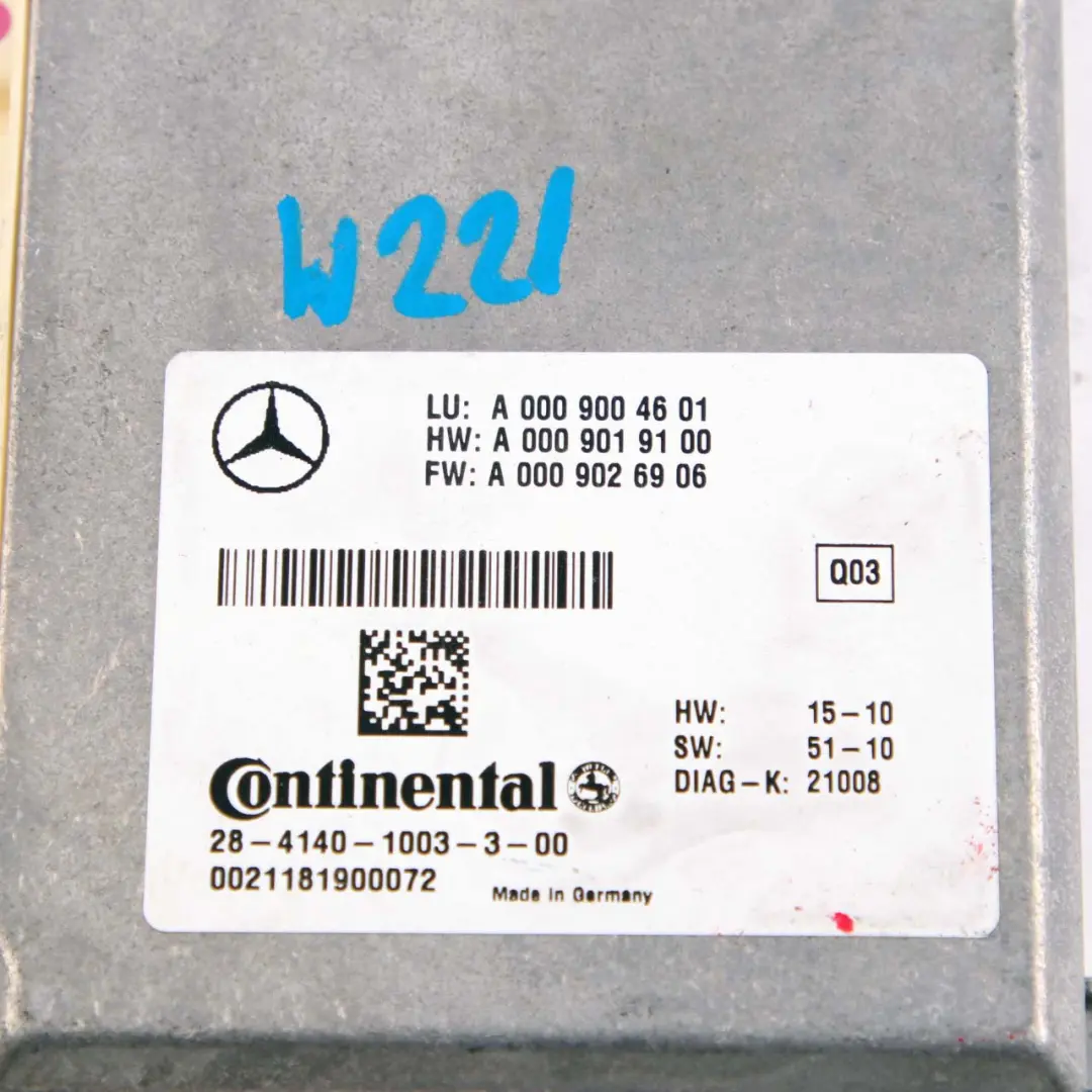 Mercedes-Benz S W221 Distronic Radar Sensor Control Unit Module to with Part number A0009004601 Mercedes-Benz S W221 Distronic Radar Sensor Control Unit Module - SKU A0009004601 - Part number A0009004601