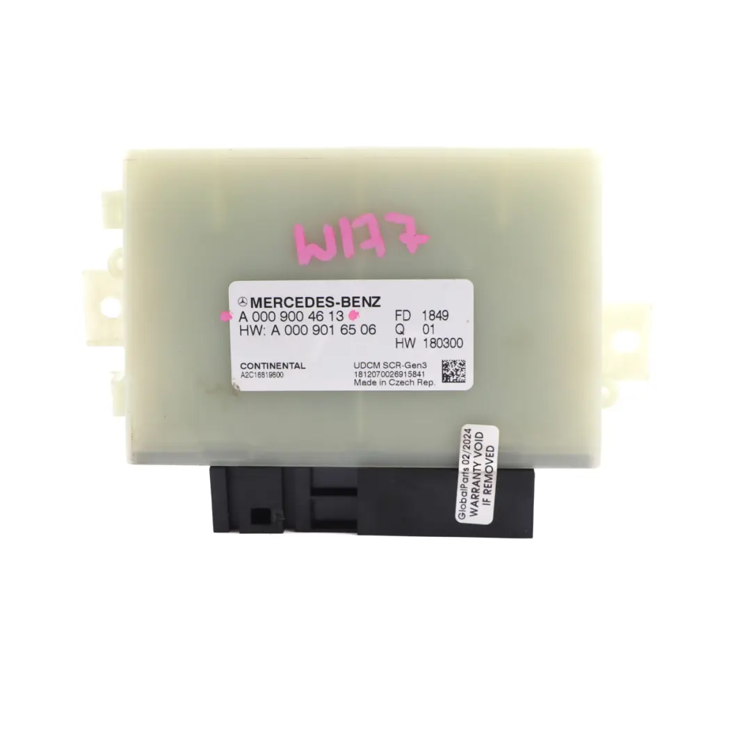 Mercedes W177 W205 Moduł Sterownik EGR Recyrkulacji Spalin ECU - SKU A0009004613 - Numer Części A0009004613