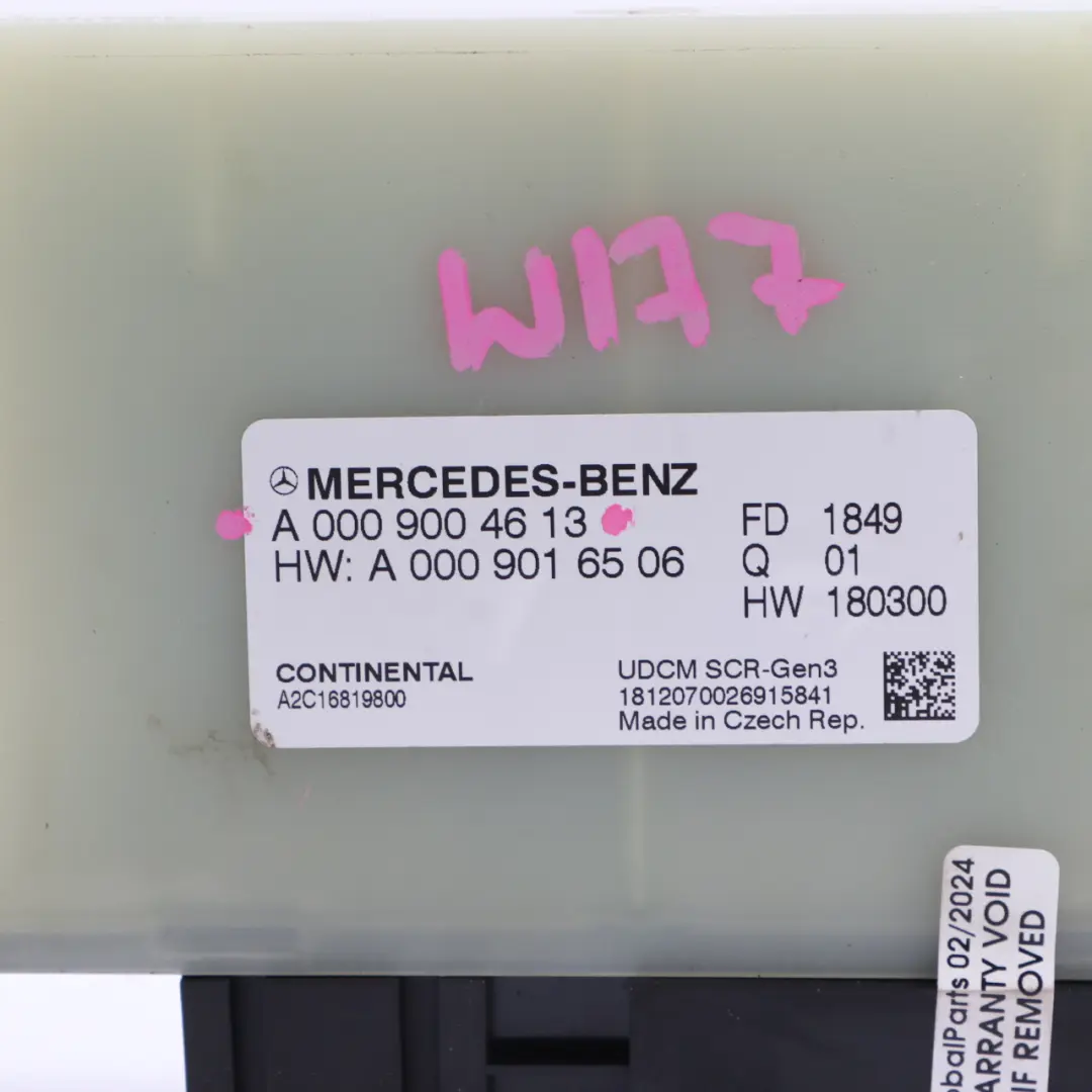 Moduł Sterownik EGR Recyrkulacji Spalin ECU do Mercedes W177 W205 o numerze A0009004613 Mercedes W177 W205 Moduł Sterownik EGR Recyrkulacji Spalin ECU - SKU A0009004613 - Numer Części A0009004613