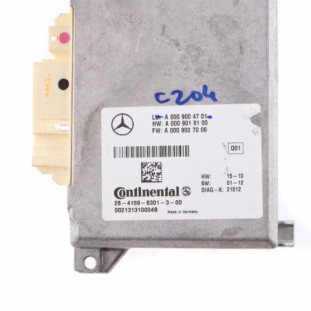 Distance Radar Module Mercedes C204 Distronic Control Unit ECU to with Part number A0009004701 Distance Radar Module Mercedes C204 Distronic Control Unit ECU - SKU A0009004701 - Part number A0009004701