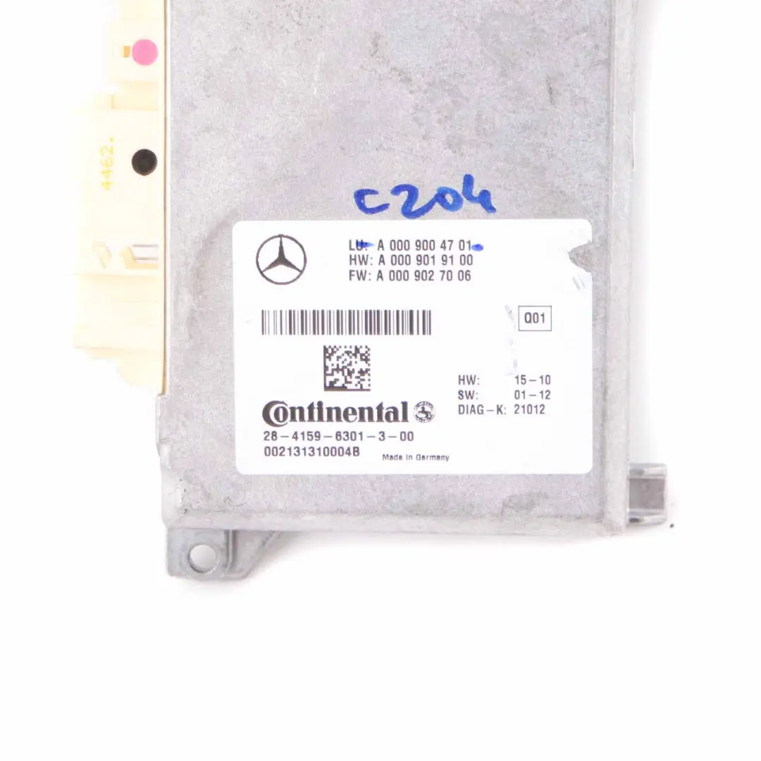 Distance Radar Module Mercedes C204 Distronic Control Unit ECU to with Part number A0009004701 Distance Radar Module Mercedes C204 Distronic Control Unit ECU - SKU A0009004701 - Part number A0009004701