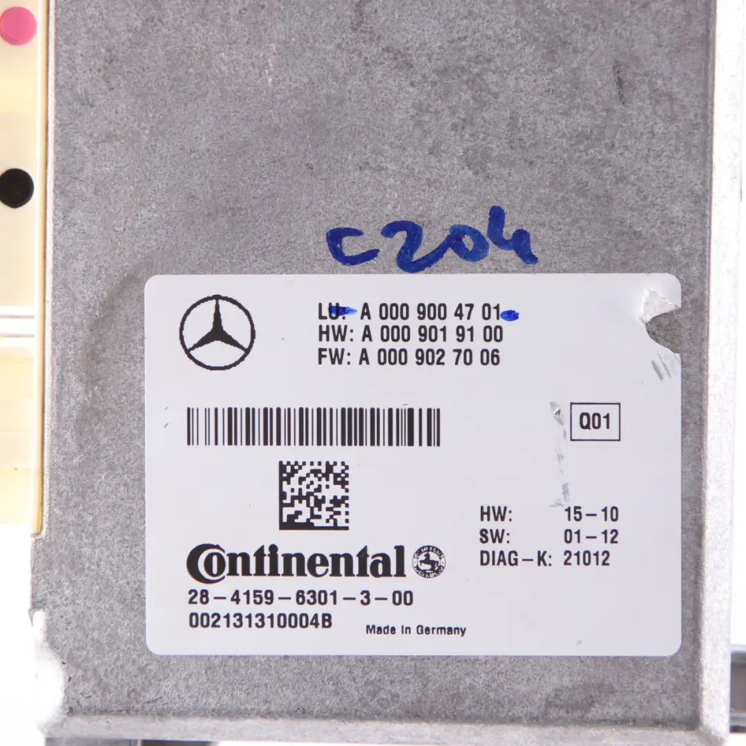 Distance Radar Module Mercedes C204 Distronic Control Unit ECU to with Part number A0009004701 Distance Radar Module Mercedes C204 Distronic Control Unit ECU - SKU A0009004701 - Part number A0009004701