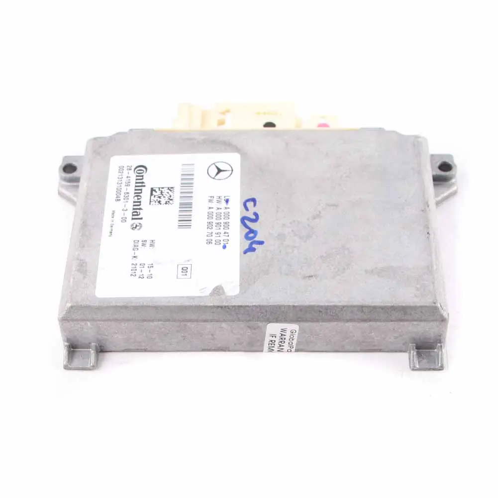 Distance Radar Module Mercedes C204 Distronic Control Unit ECU to with Part number A0009004701 Distance Radar Module Mercedes C204 Distronic Control Unit ECU - SKU A0009004701 - Part number A0009004701
