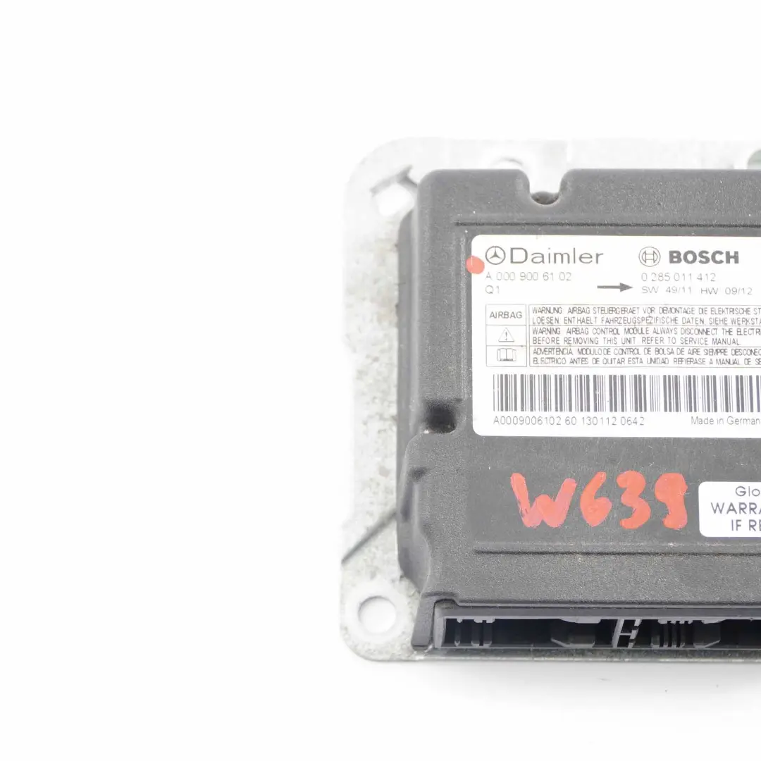 ECU Control Unit Crash Impact Module Airbag Mercedes Vito W639 - SKU A0009006102 - Part number A0009006102