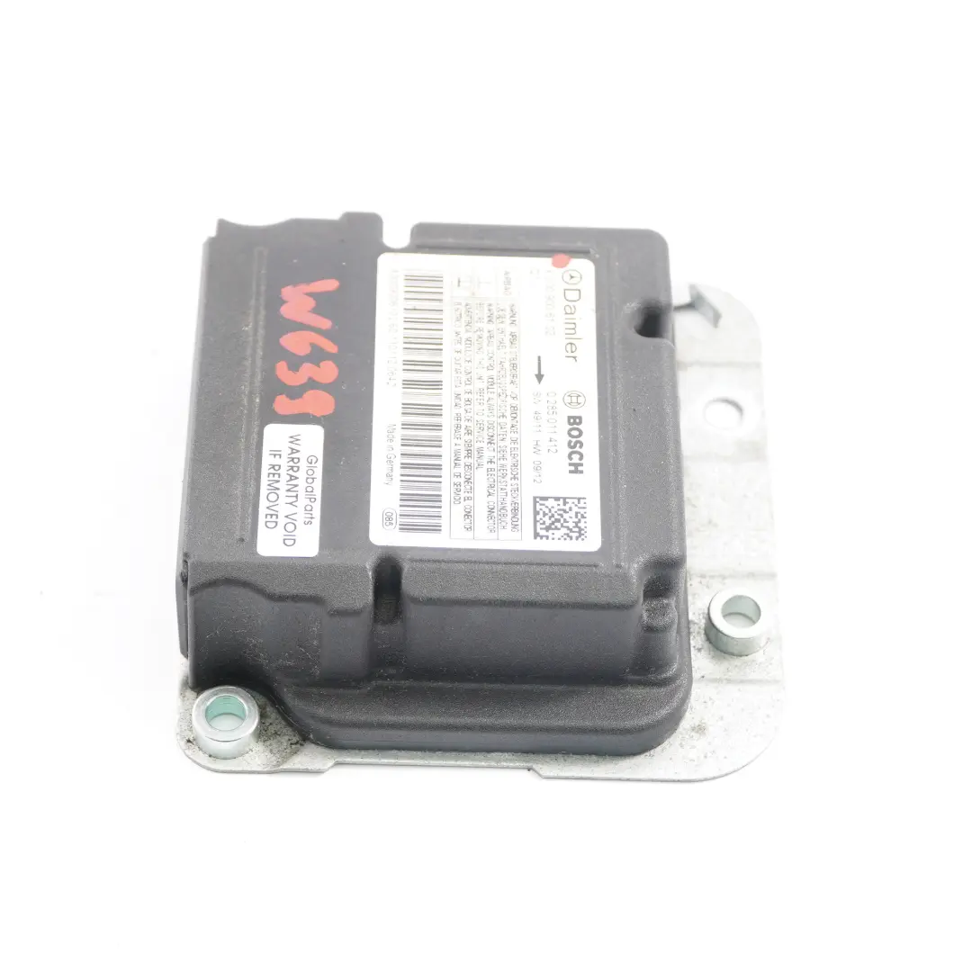 Mercedes Vito W639 ECU Steuergerät Crash Impact Modul Luftmodul - SKU A0009006102 - Teilenummer A0009006102