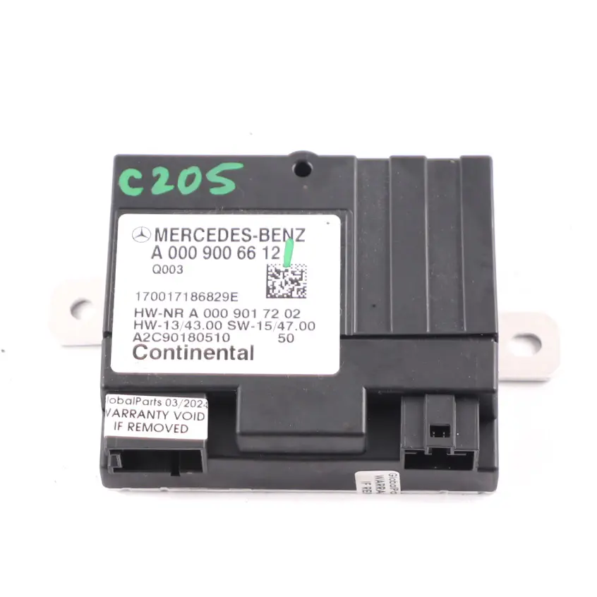 Module arrière Mercedes C205 Fuel Pump Control Unit pour à propos du numéro de pièce A0009006612 Module arrière Mercedes C205 Fuel Pump Control Unit - SKU A0009006612 - Numéro de pièce A0009006612