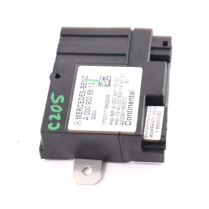 Module Mercedes C205 W205 Fuel Pump Control Unit to Rear with Part number A0009006612 Rear Module Mercedes C205 W205 Fuel Pump Control Unit - SKU A0009006612 - Part number A0009006612