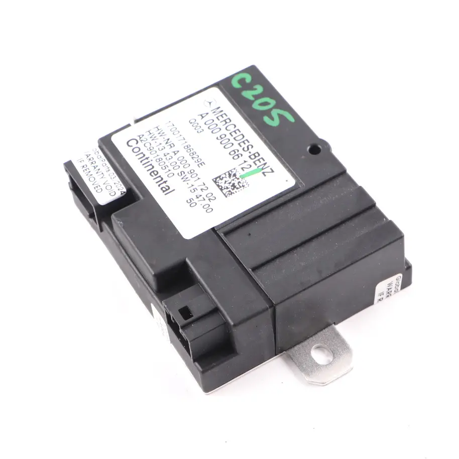 Módulo trasero Mercedes C205 Unidad control bomba combustible para con número de pieza A0009006612 Módulo trasero Mercedes C205 Unidad control bomba combustible - SKU A0009006612 - Número de pieza A0009006612