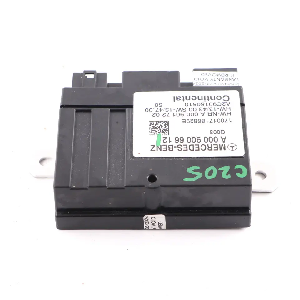 Heckmodul Mercedes C205 Kraftstoffpumpensteuergerät für mit Teilenummer A0009006612 Heckmodul Mercedes C205 Kraftstoffpumpensteuergerät - SKU A0009006612 - Teilenummer A0009006612