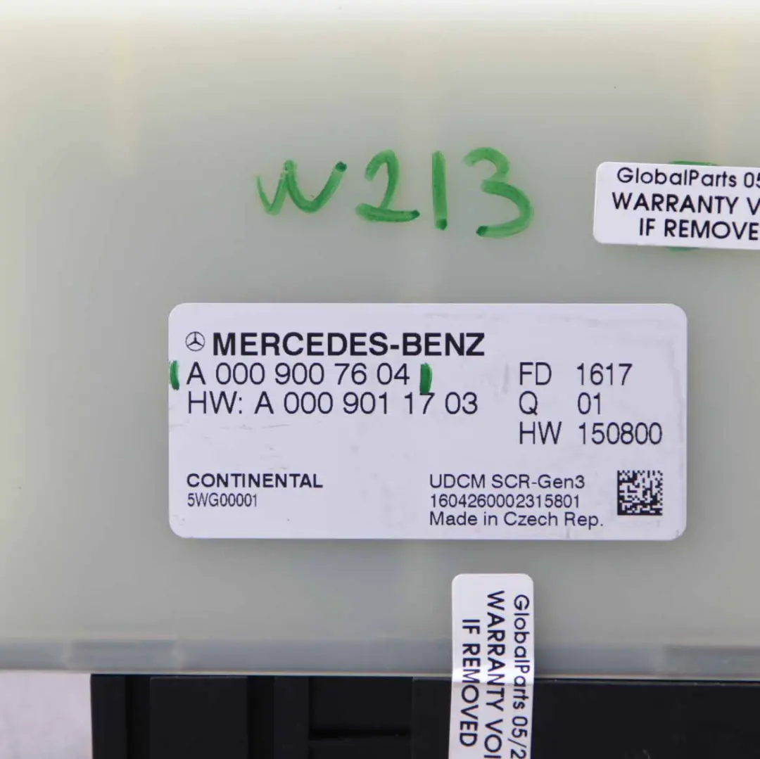  Adblue Module Mercedes W205 W213 W177 W907 SCR Control Unit EGR ECU - SKU A0009007604 - Part number A0009007604