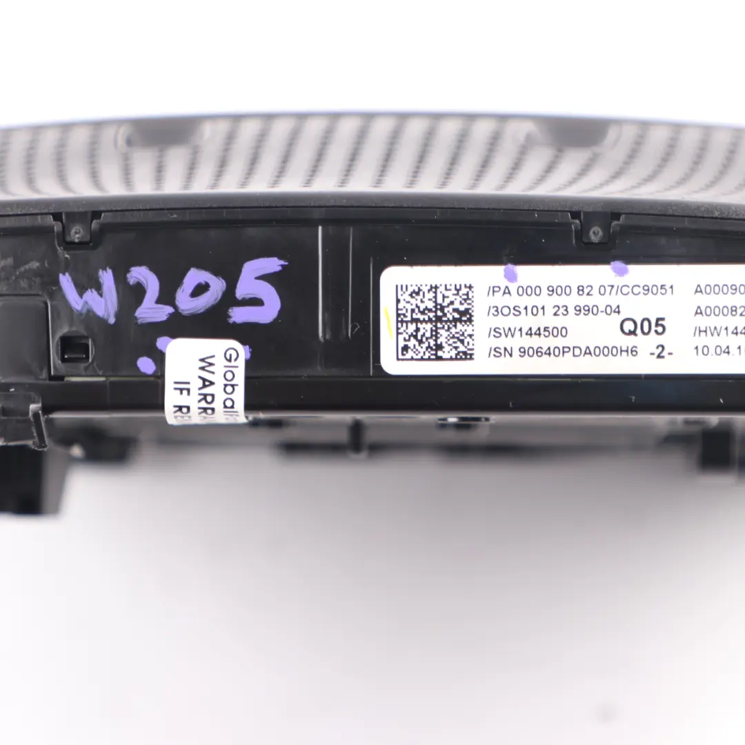 Mercedes W205 Luz de Techo Sun Glasses Almacenamiento Panel Interruptor Negro - SKU A0009008207 - Número de pieza A0009008207