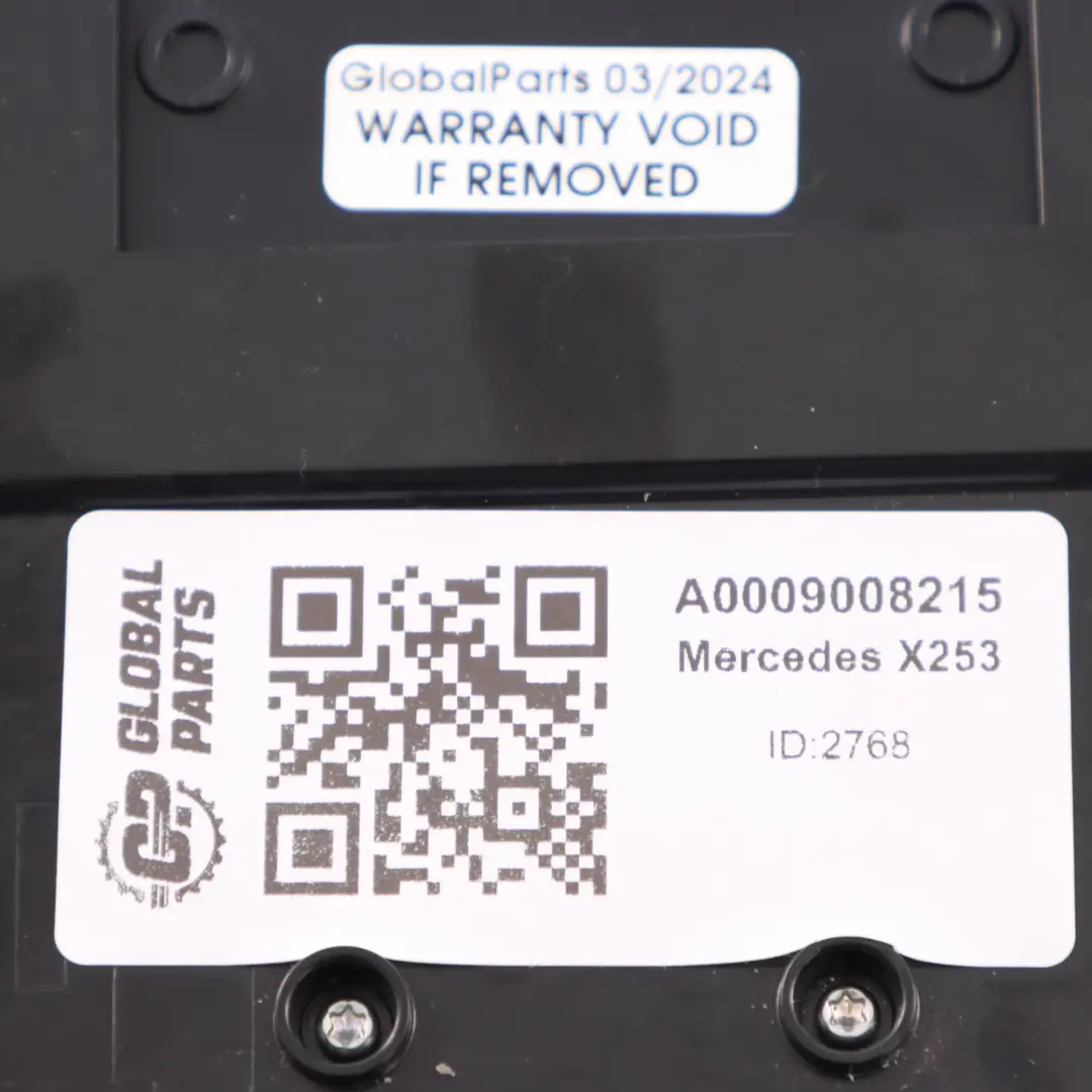  Lumière intérieure Mercedes X253 Panneau d'interrupteurs toit cabine porcelaine - SKU A0009008215 - Numéro de pièce A0009008215