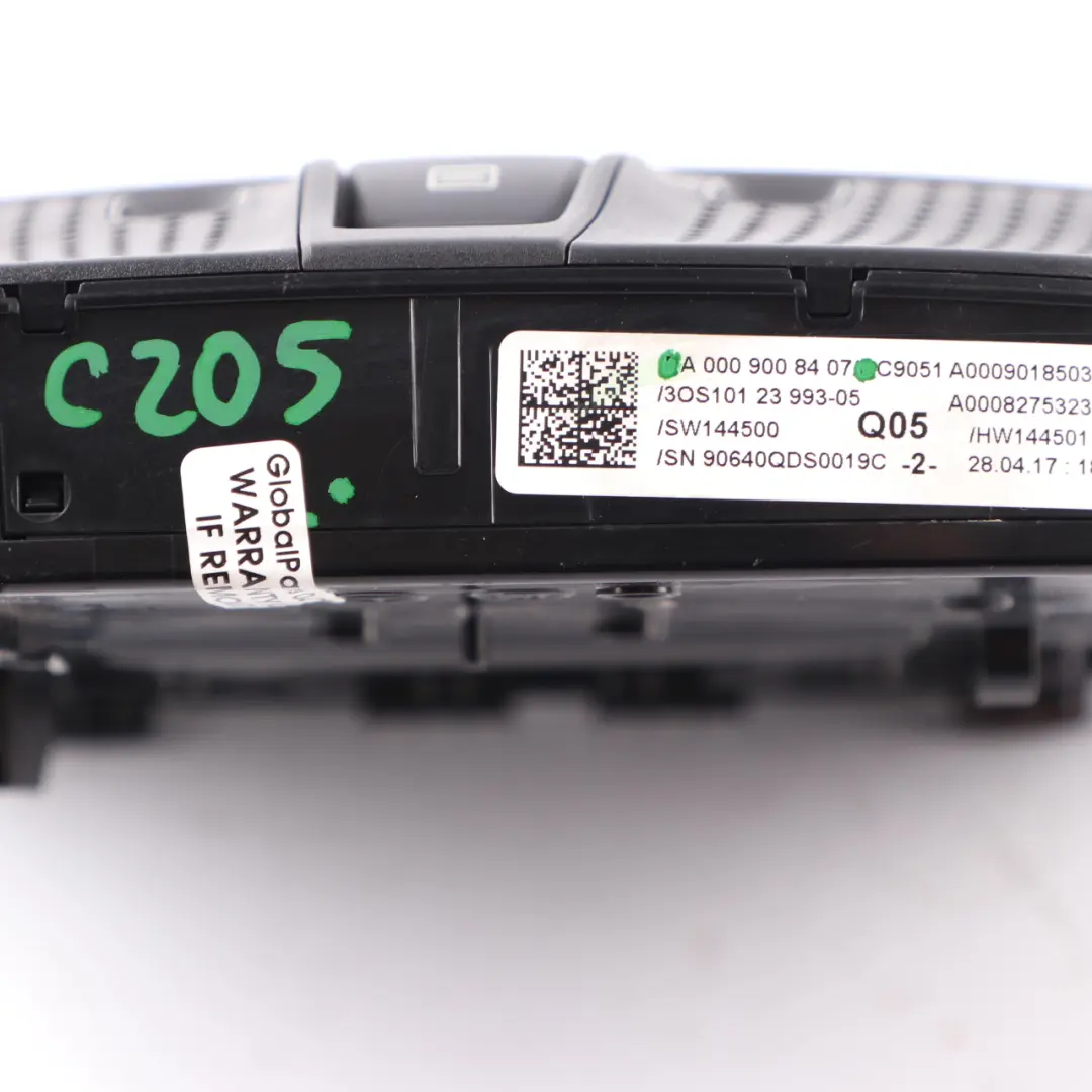  Lámpara Cabina Mercedes W205 Interior Techo Luz Interruptor Negro - SKU A0009008407 - Número de pieza A0009008407