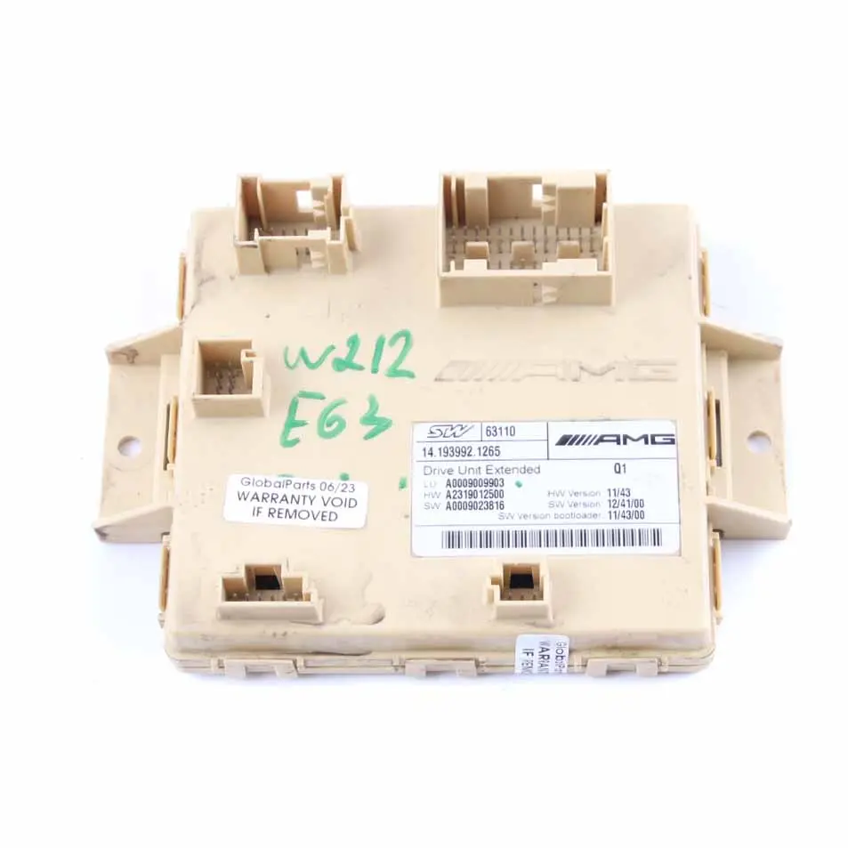 Unit Extended Control Module ECU to Mercedes W212 E63 AMG Drive with Part number A0009009903 Mercedes W212 E63 AMG Drive Unit Extended Control Module ECU - SKU A0009009903 - Part number A0009009903