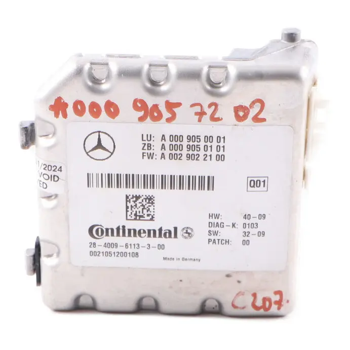 Windscreen Camera Mercedes W207 W221 Front Windshield Module Unit to with Part number A0009050001 Windscreen Camera Mercedes W207 W221 Front Windshield Module Unit - SKU A0009050001 - Part number A0009050001
