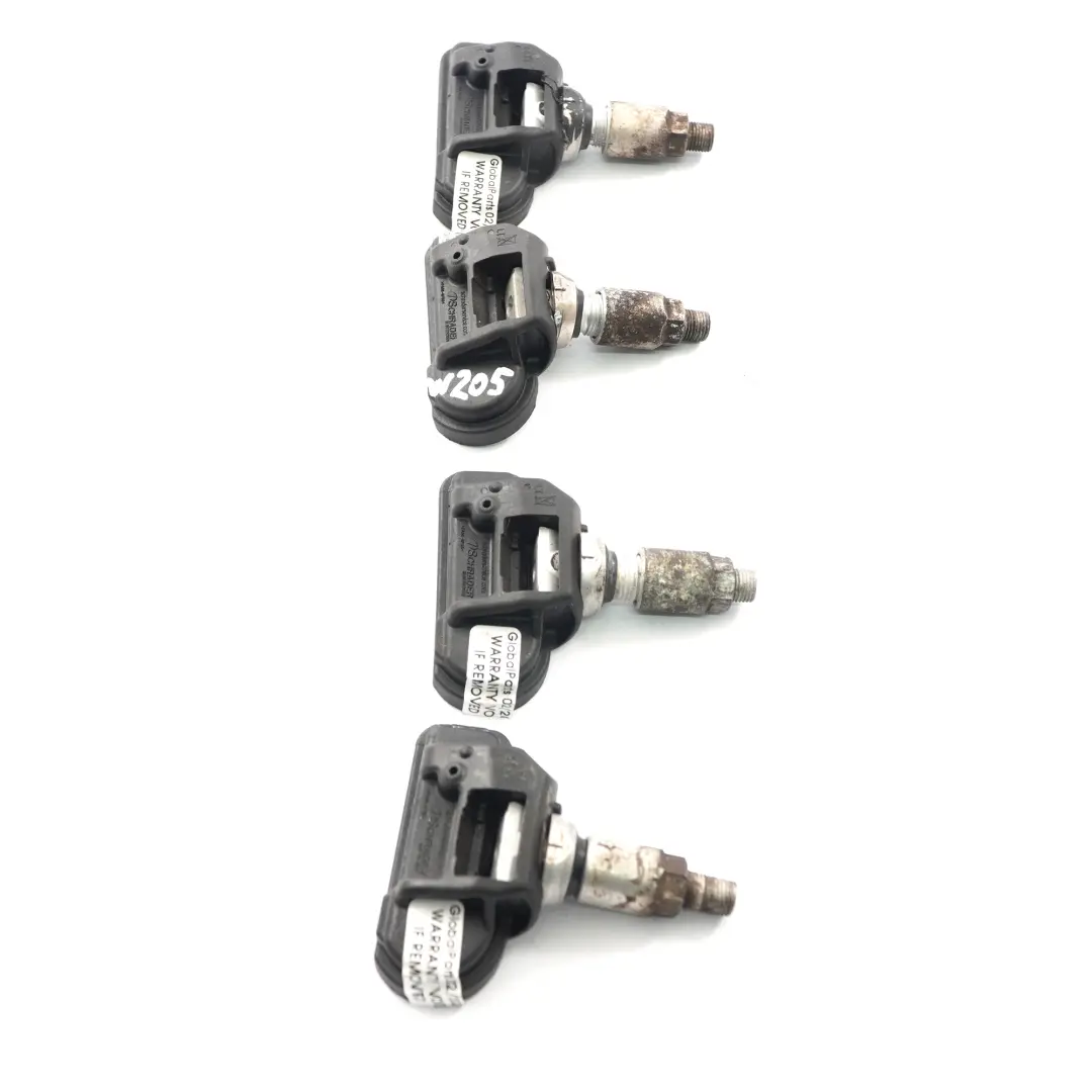 Sensore monitoraggio pressione pneumatici Set 4 per Mercedes W205 W212 con numero di parte A0009050030 Mercedes W205 W212 Sensore monitoraggio pressione pneumatici Set 4 - SKU A0009050030-1 - Numero di parte A0009050030