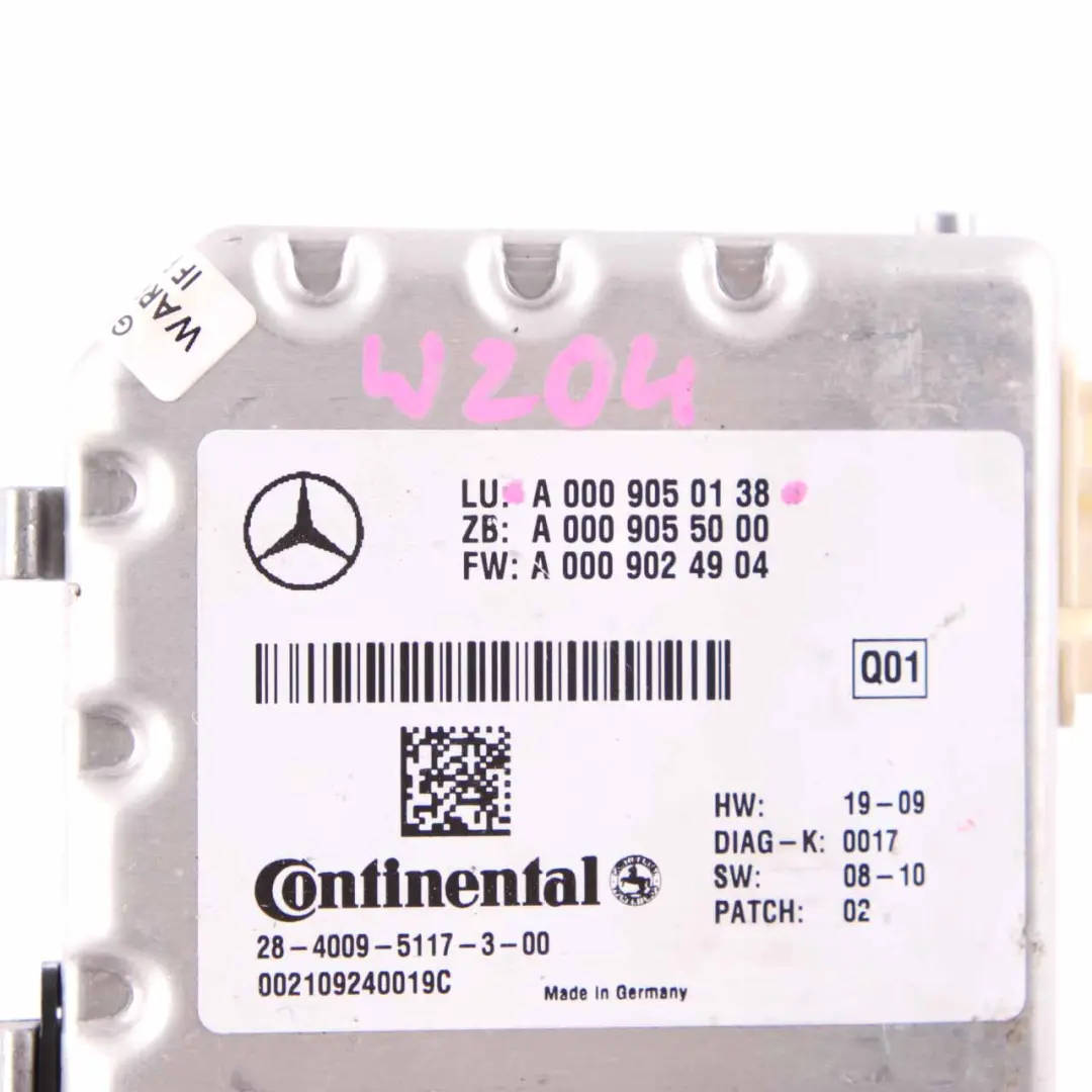 Mercedes W212 Multi-Purpose Windscreen Camera Control Unit Module - SKU A0009050138 - Part number A0009050138