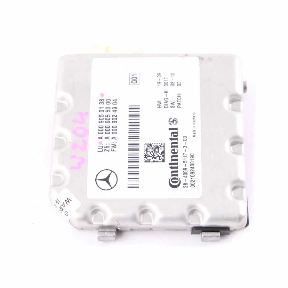 Mercedes W212 Módulo de unidad de control cámara parabrisas multiuso A0009050338 - SKU A0009050138 - Número de pieza A0009050138