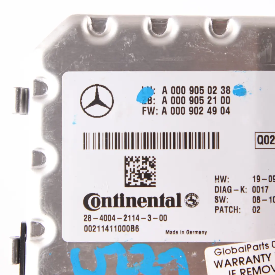 Mercedes W204 W212 Telecamera Parabrezza Anteriore Unità - SKU A0009050238 - Numero di parte A0009050238