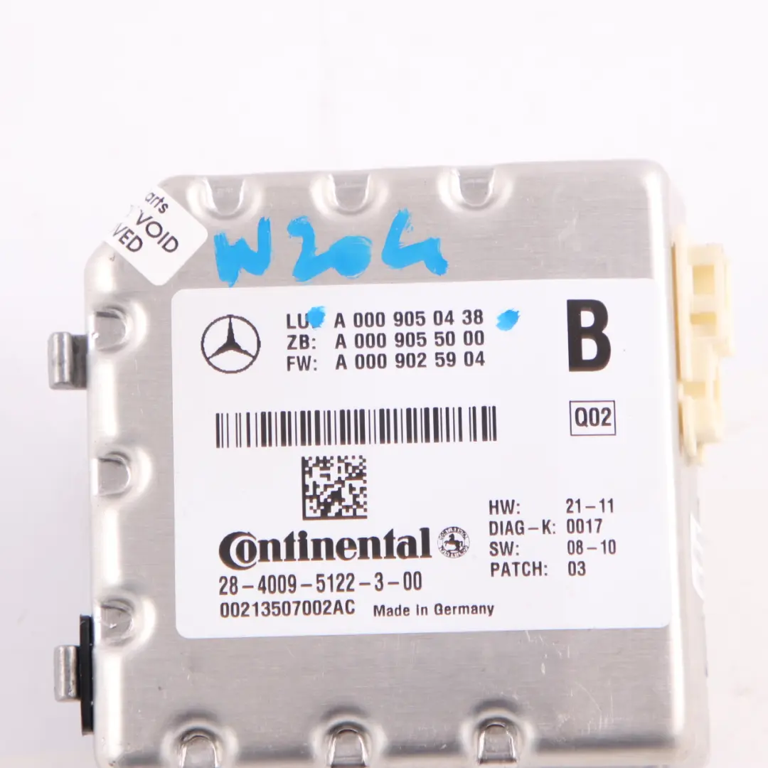 Mercedes W204 Kamera Szyby Czołowej Przedniej Przód - SKU A0009050438 - Numer Części A0009050438