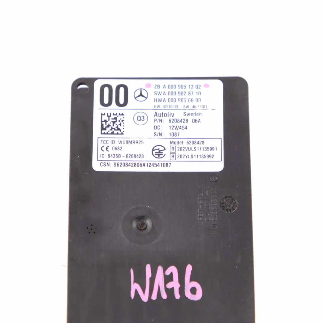 Mercedes W166 W176 W246 Módulo control frontal del sensor de radar - SKU A0009051302 - Número de pieza A0009051302