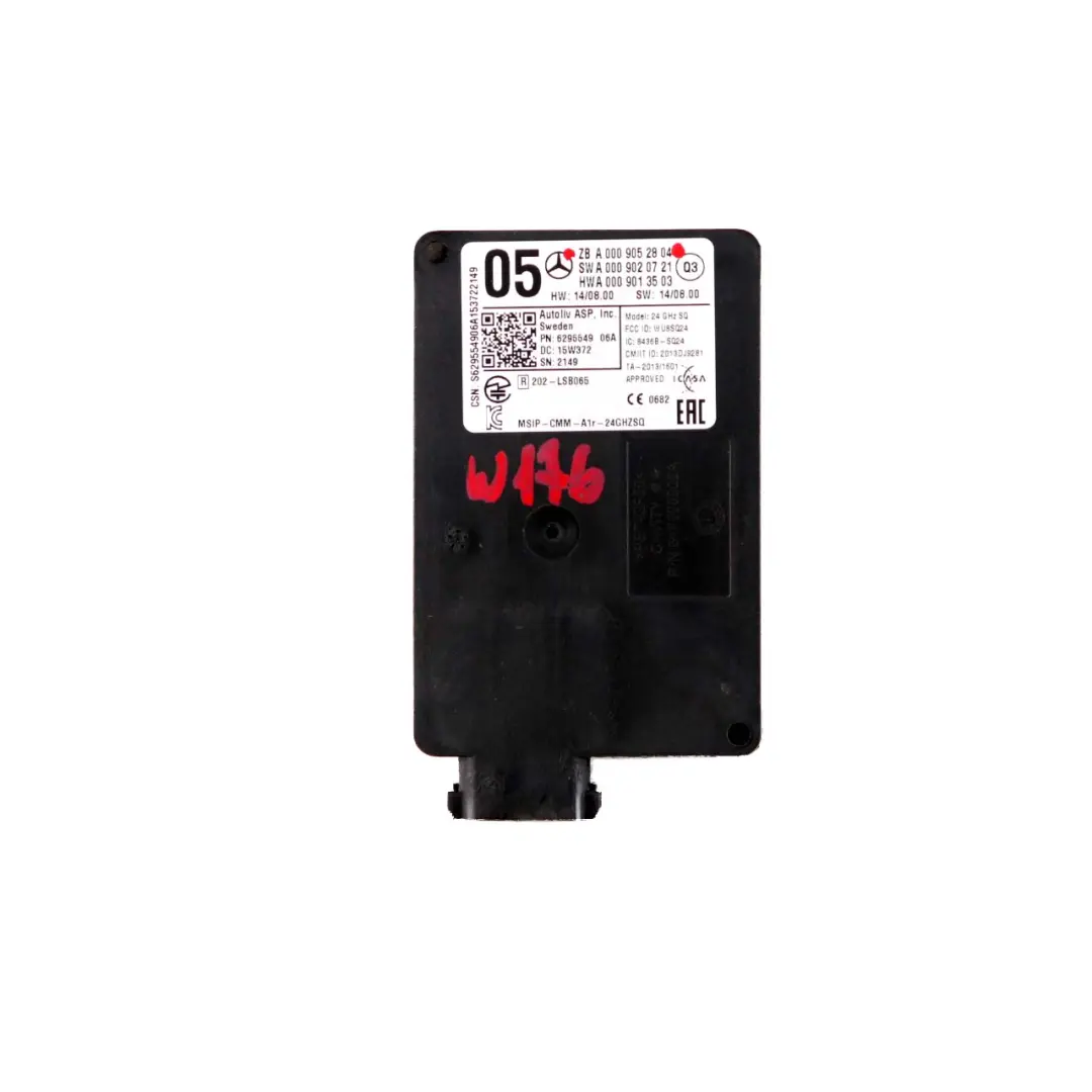  Sensor de radar Mercedes W176 W207 W246 Módulo de unidad frontal - SKU A0009052804 - Número de pieza A0009052804
