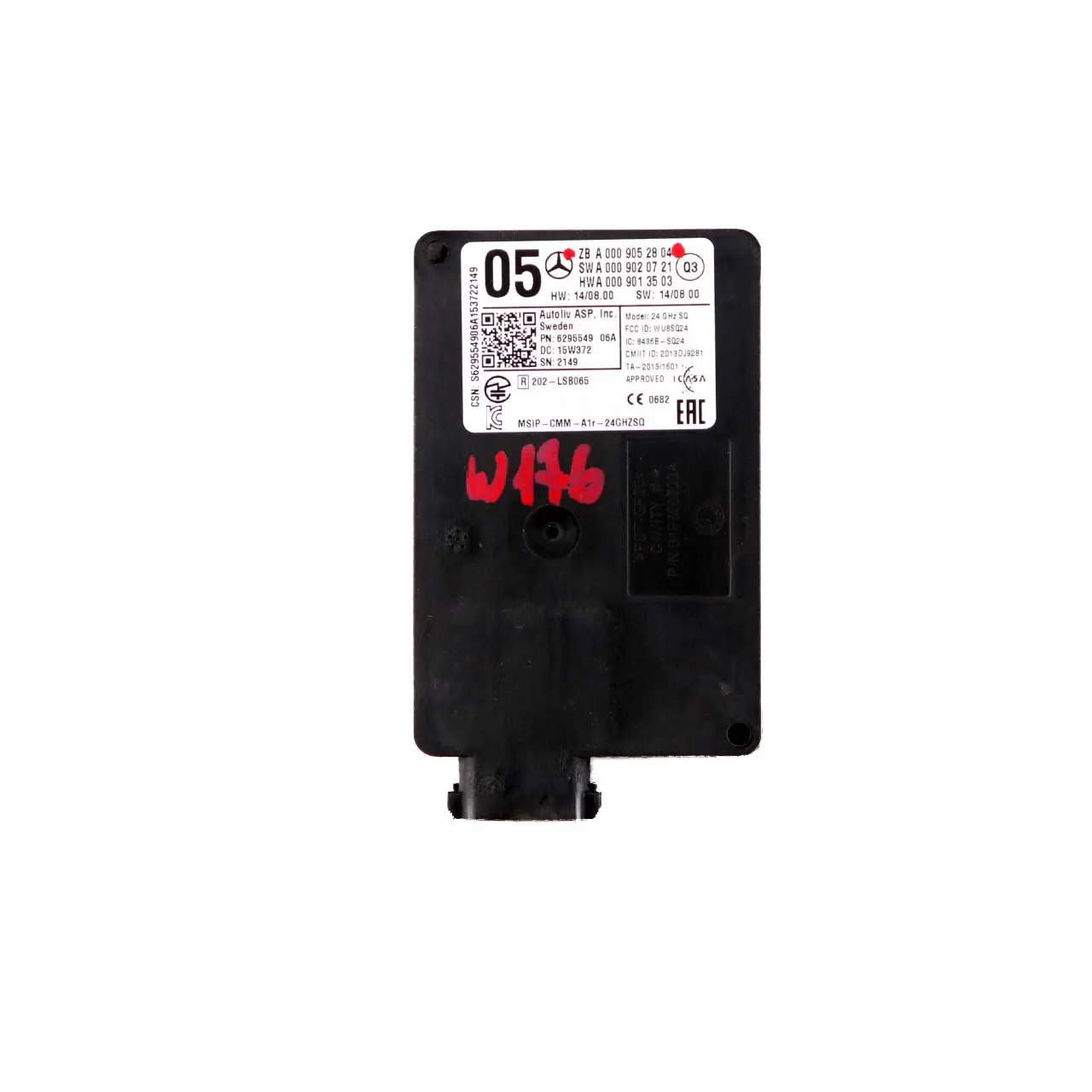 Sensor de radar Mercedes W176 W207 W246 Módulo de unidad frontal A0009052804