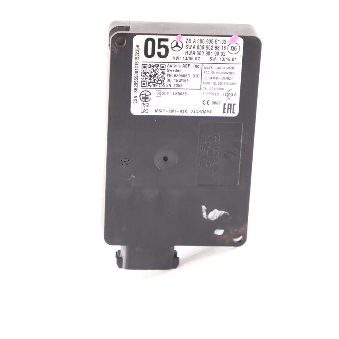 Module radar distance Mercedes W176 W207 W212 Unité Distronic avant pour à propos du numéro de pièce A0009055103 Module radar distance Mercedes W176 W207 W212 Unité Distronic avant - SKU A0009055103 - Numéro de pièce A0009055103