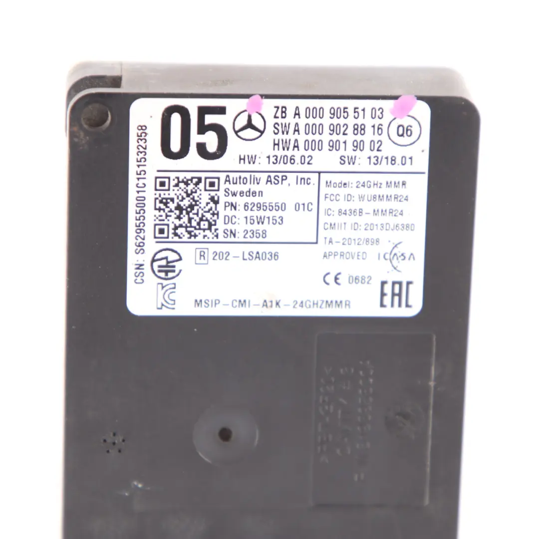  Modulo radar distanza Mercedes W176 W207 W212 Unità Distronic - SKU A0009055103 - Numero di parte A0009055103