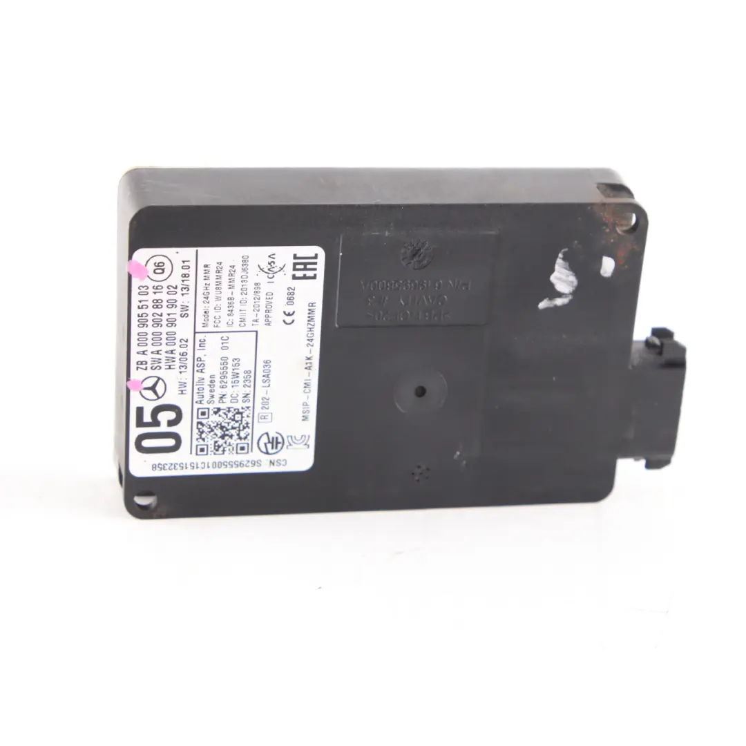 Module radar distance Mercedes W176 W207 W212 Unité Distronic avant pour à propos du numéro de pièce A0009055103 Module radar distance Mercedes W176 W207 W212 Unité Distronic avant - SKU A0009055103 - Numéro de pièce A0009055103