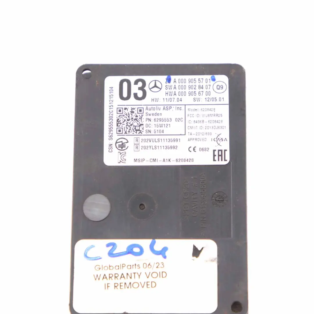 Distance Radar Module Mercedes W204 C218 Front Distronic Unit to with Part number A0009055701 Distance Radar Module Mercedes W204 C218 Front Distronic Unit - SKU A0009055701 - Part number A0009055701