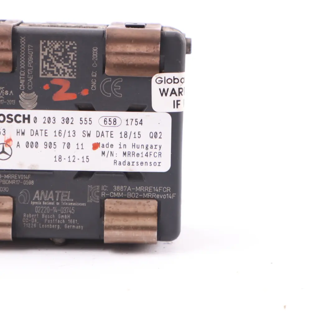  Radar Sensor Mercedes W177 W205 W247 Front Distronic Module Unit - SKU A0009057011 - Part number A0009057011