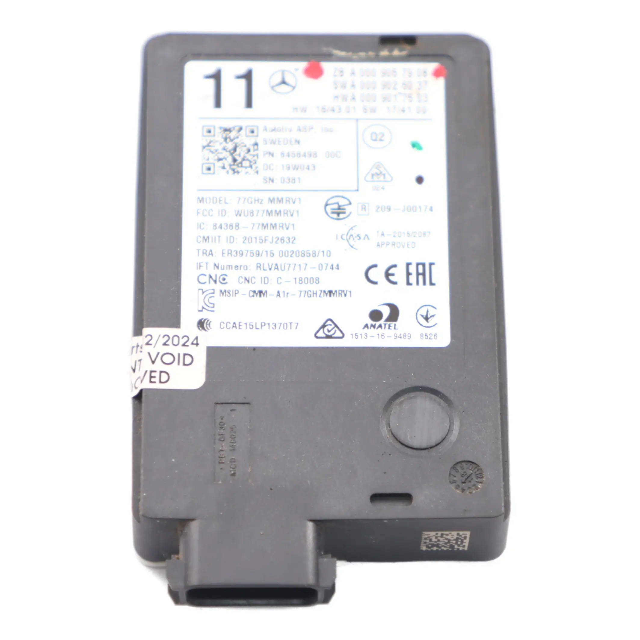 Mercedes C238 pare-chocs arrière détecteur de radar d'angle mort gauche droite