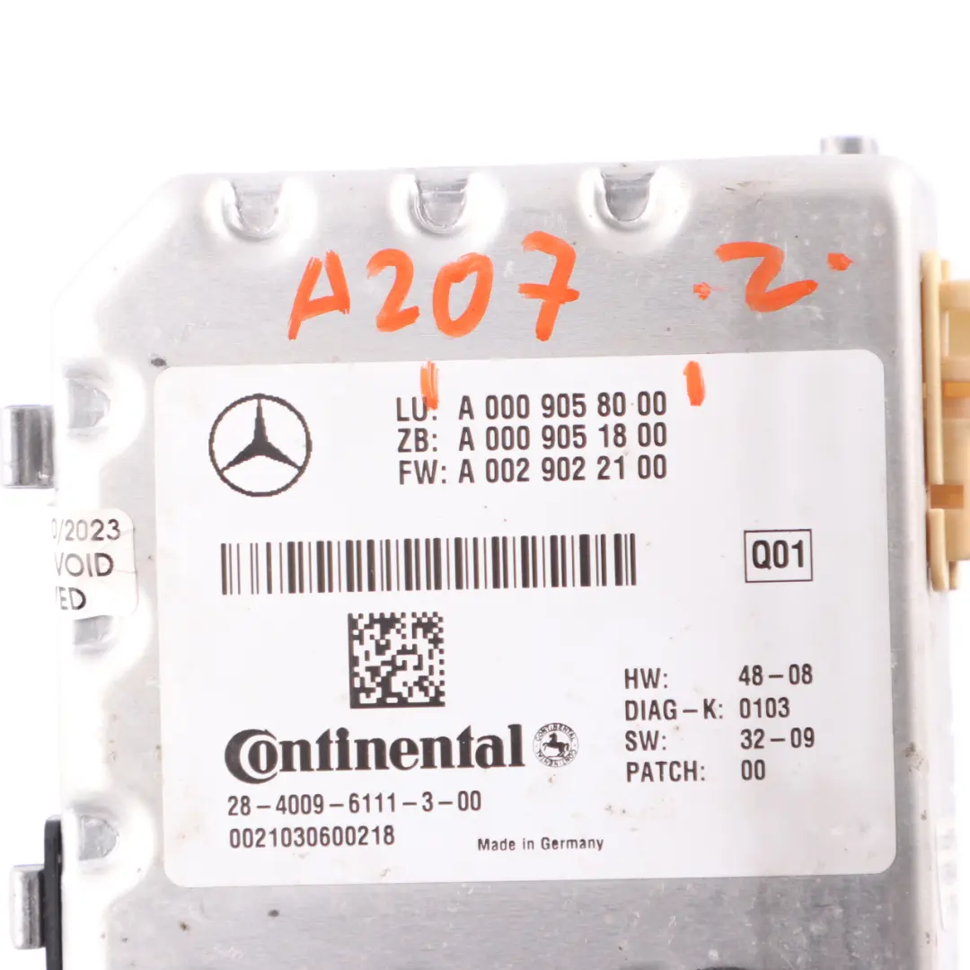  Telecamera per parabrezza Mercedes W207 W221 Unità anteriore - SKU A0009058000 - Numero di parte A0009058000